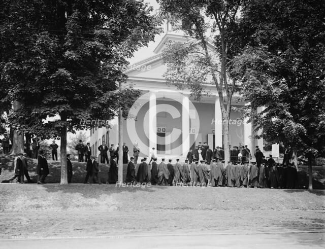 Seniors marching to college, Amherst College, c1908. Creator: Unknown.
