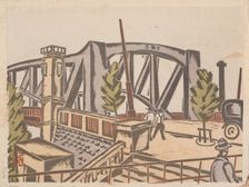 Senju-Ohashi Bridge, 1929-1932. Creator: Sakuichi Fukazawa