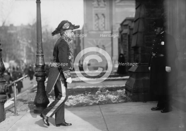Señor Don Anibal Cruz, Ambassador from Chile - His Funeral at St. Patrick's Church..., 1910. Creator: Harris & Ewing.