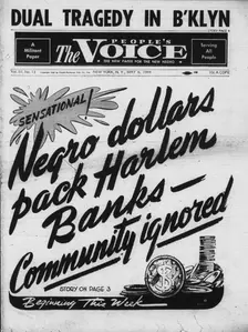 Sensational! Negro dollars pack Harlem Banks - Community ignored, 1944. Creator: Unknown