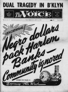 Sensational! Negro dollars pack Harlem Banks - Community ignored, 1944. Creator: Unknown