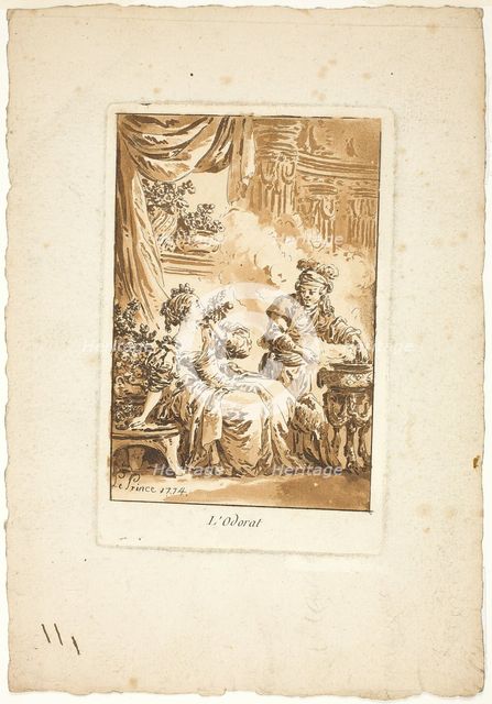 Sense of Smell, 1774. Creator: Jean Baptiste Le Prince.