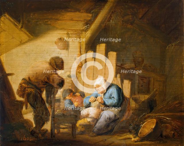 Sense of Sight, 1635. Creator: Adriaen van Ostade.