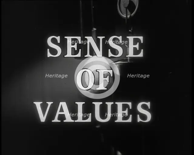 'Sense of Values' - title card, 1937.  Creator: British Pathe Ltd.