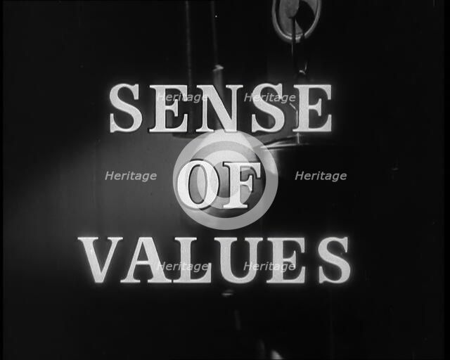 'Sense of Values' - title card, 1937.  Creator: British Pathe Ltd.