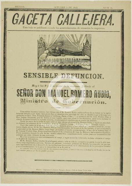 Sensitive Death, n.d. Creator: José Guadalupe Posada.