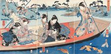 Sensui fune johatsu (The First Time on a Boat on a Miniature Lake), c1847