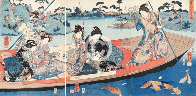 Sensui fune johatsu (The First Time on a Boat on a Miniature Lake), c1847.