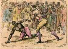 Sent Bob down on his hands and knees late 19th or early 20th century.Artist: Pugnis