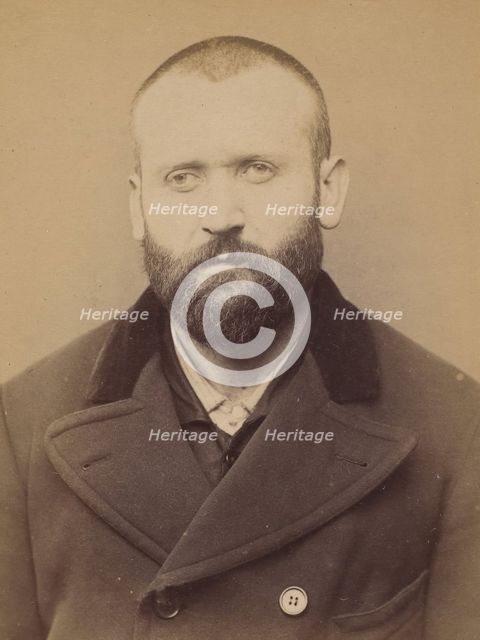 Sentenac. Phillipe. 36 ans, né à Soulan (Ariège). Menuisier. Anarchiste. 7/3/94., 1894. Creator: Alphonse Bertillon.