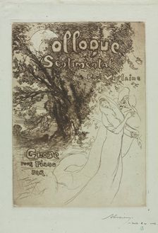 Sentimental Colloquy of Paul Verlaine , 1897. Creator: Auguste Louis Lepère (French, 1849-1918)