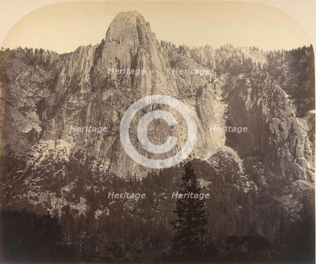 Sentinel. Front View: 3270 Feet., 1861. Creator: Carleton Emmons Watkins.