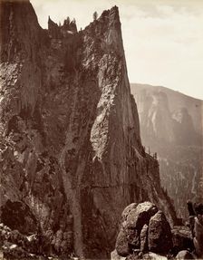 Sentinel Rock, Yosemite, ca. 1872, printed ca. 1876. Creator: Attributed to Carleton E. Watkins