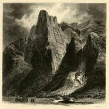 Sentinel Rock and Fall 1872. Creator: W.H. Morse