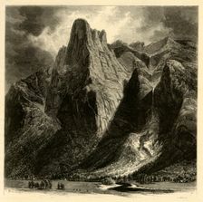 Sentinel Rock and Fall 1872. Creator: W.H. Morse