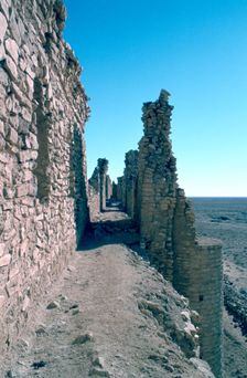 Sentry walk, fortress of Al Ukhaidir, Iraq, 1977. Creator: Vivienne Sharp