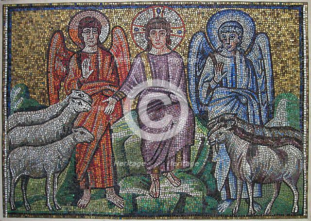 Separation of Sheep and Goats, Byzantine, early 20th century (original dated early 6th century). Creator: Unknown.