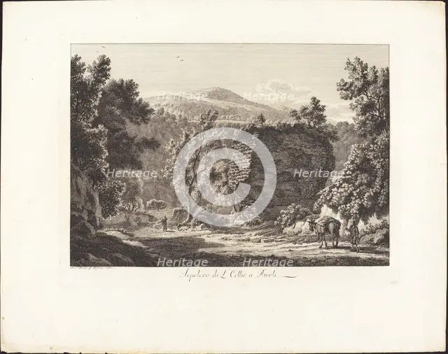Sepolcro di L. Cellio a Tivoli, 1795. Creator: Albert Christoph Dies.