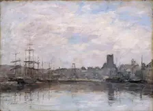 September Morning: Port of Fecamp 1880. Creator: Eugene Louis Boudin