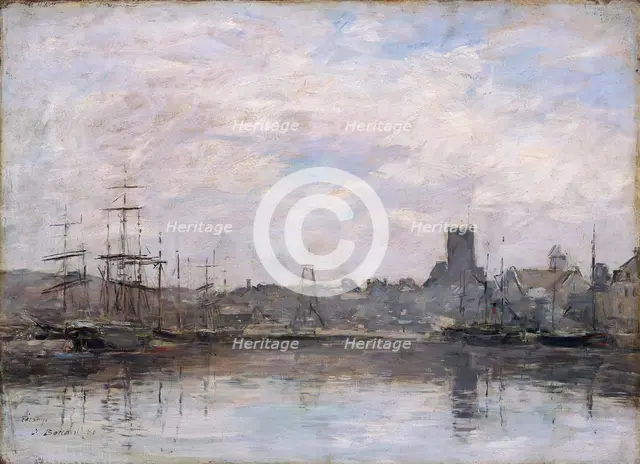 'September Morning: Port of Fecamp', 1880. Creator: Eugene Louis Boudin.