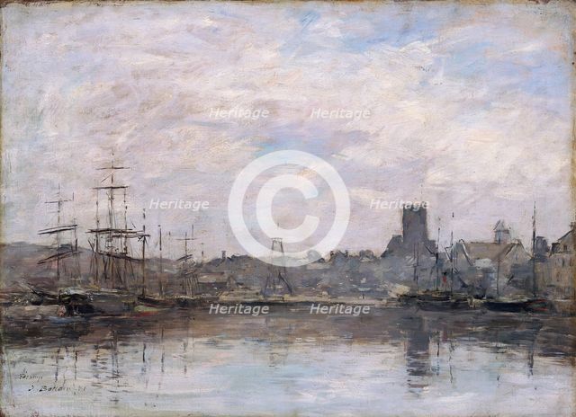 'September Morning: Port of Fecamp', 1880. Creator: Eugene Louis Boudin.