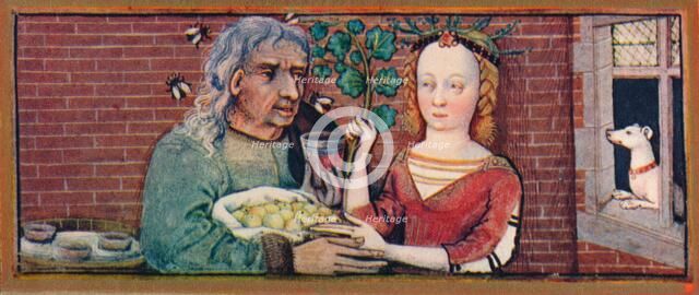 September - an ill-matched couple, 15th century, (1939). Creator: Robinet Testard.