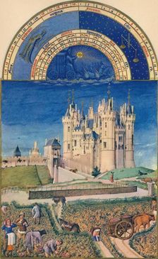 September - the Château de Saumur, 15th century, (1939). Creators: Paul Limbourg, Jean Colombe
