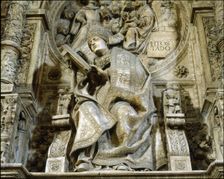 Sepulcher of Alonso de Madrigal El Tostado (1455 - 15 ??) in the Cathedral of Avila. Creator: Zarza, Vasco de la ( - 1524)