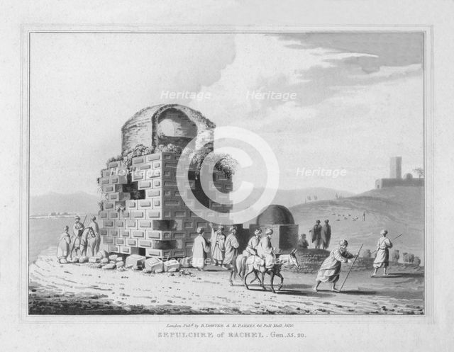 'Sepulchre of Rachel. Genesis. 35.20', 1830. Artist: J Clarke.