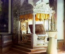 Sepulchre of the Venerable Dimitrii Rostovskii with relics, Yakovlevsky Savior ..., 1911. Creator: Sergey Mikhaylovich Prokudin-Gorsky