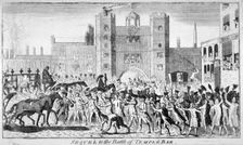 Sequel to the battle of Temple Bar 1769. Artist: Anon