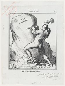 Sera t-il dieu, table ou cuvette, 1869. Creator: Honore Daumier