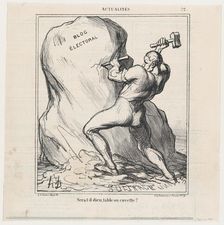 Sera t-il dieu, table ou cuvette, 1869. Creator: Honore Daumier