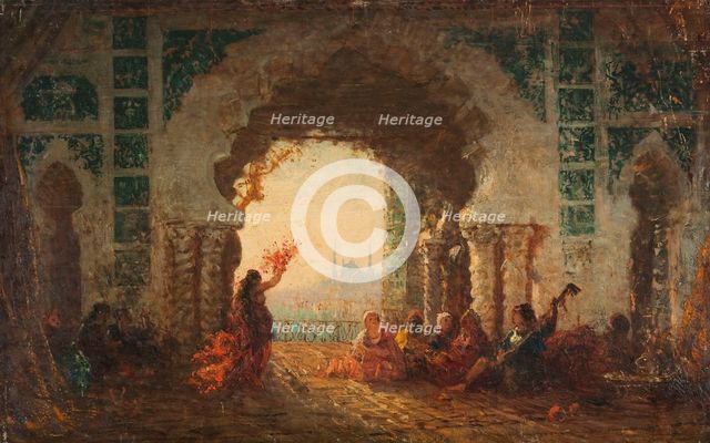 Sérail à Constantinople, la danse de l'almée, between 1880 and 1900. Creator: Felix Francois Georges Philibert Ziem.