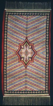 Serape (Interpretation of Mexican Saltillo Serape), Germany, 1875/1900. Creator: Unknown