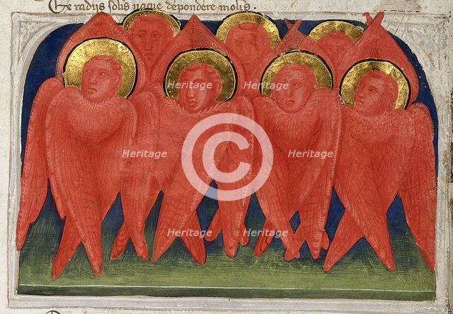 Seraphs (From Regia Carmina by Convenevole da Prato). Artist: Pacino di Buonaguida (active 1302-1343)