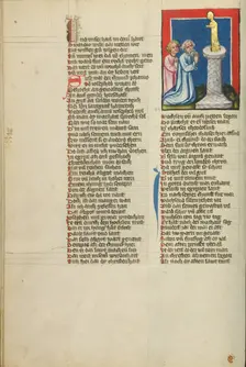 Serapis's Idolatry; Weltchronik, about 1400-1410. Creator: Unknown