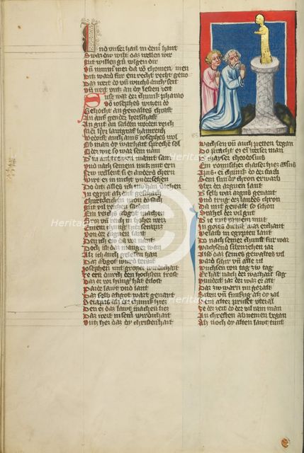 Serapis's Idolatry; Weltchronik, about 1400-1410. Creator: Unknown.
