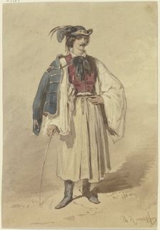 Serb in national costume, 19th century. Creator: Philipp Rumpf