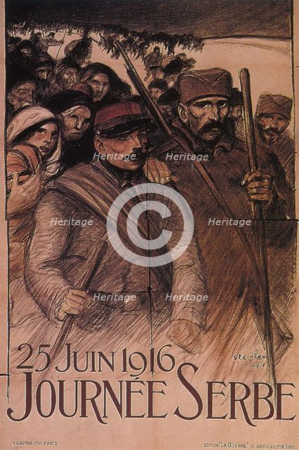 Serbia Day, 25 June 1916, 1916. Artist: Steinlen, Théophile Alexandre (1859-1923)