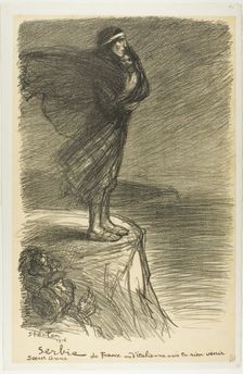 Serbia: Sister Anne, plate twenty from Actualités, published January 1916. Creator: Theophile Alexandre Steinlen