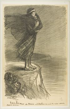 Serbia: Sister Anne, plate twenty from Actualités, published January 1916. Creator: Theophile Alexandre Steinlen