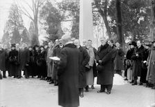Serbian Mission To The U.S. at Mount Vernon, with Sec. Lansing, 1918. Creator: Harris & Ewing