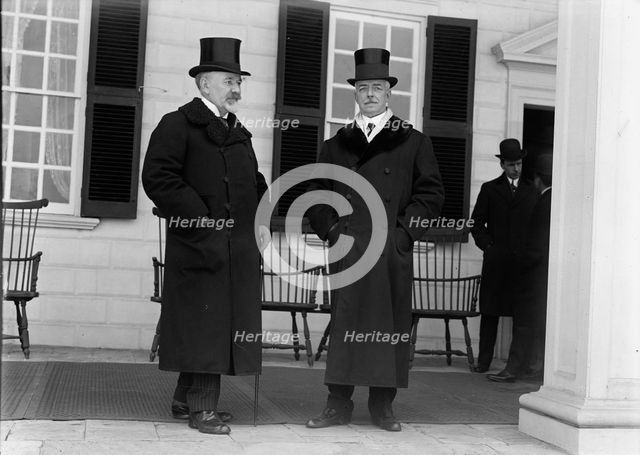 Serbian Mission To The U.S. at Mount Vernon, with Sec. Lansing, 1918. Creator: Harris & Ewing.