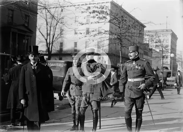 Serbian Mission To The U.S. - Various Groups, 1918. Creator: Harris & Ewing.