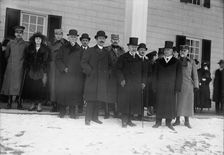Serbian Mission To The U.S. at Mount Vernon, with Sec. Lansing, 1918. Creator: Harris & Ewing