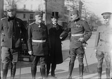 Serbian Mission To The U.S. - Atl. Lt. Col. Michailo Menadovitch; Dr. Sima Lozanitch..., 1918. Creator: Harris & Ewing