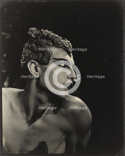 Serge Lifar in the "Prélude à l'après-midi d'un faune" by Claude Debussy, 1932. Creator: George Platt Lynes.