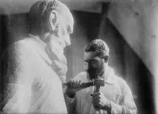 Serge Mercouroff and "Tolstoi", between c1910 and c1915. Creator: Bain News Service