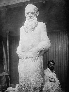 Serge Mercouroff and "Tolstoi", between c1910 and c1915. Creator: Bain News Service